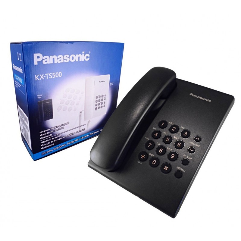 Telefono Fijo con Cable Panasonic KX-TS500LXW – Store
