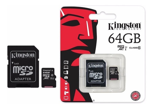 KINGSTON MICRO SD 64GB CLASE 10 HD - PlayMania438
