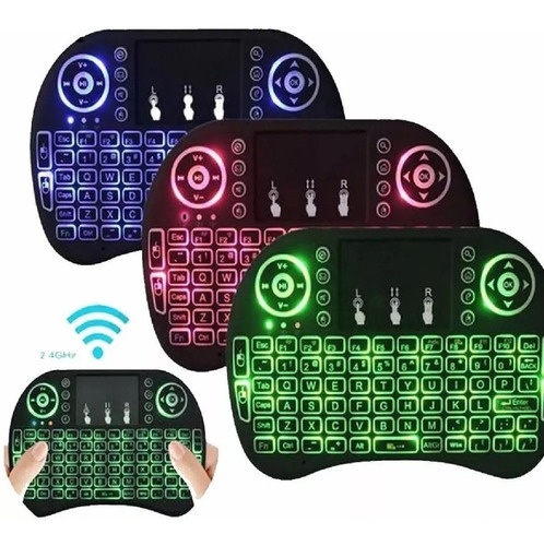 Pequeño teclado inalámbrico, Mini RGB siete colores G teclado inalámbrico  Mini teclado inalámbrico uso conveniente