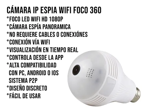 CAMARA ESPIA DE SEGURIDAD FOCO 360º VR CAM - PlayMania438