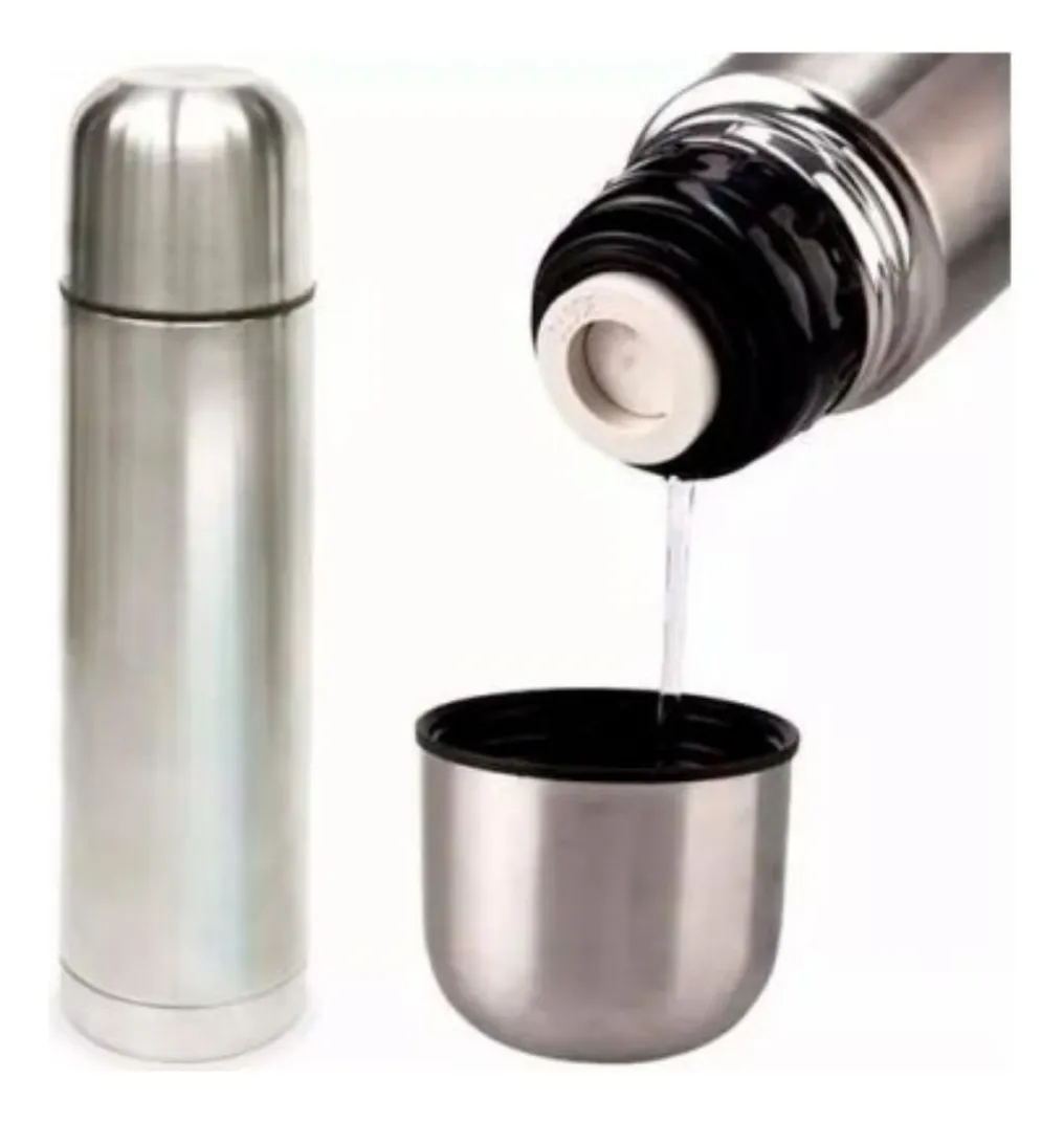 TERMO BALA ACERO INOXIDABLE 500ML PLATEADO - Image 2